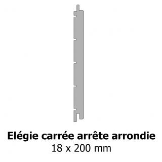 Elégie carrée arrête arrondie 18x200 mm
