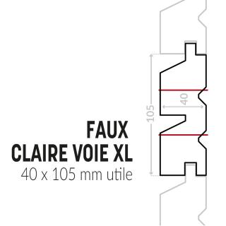 Bardage bois avec profil faux claire voie XL