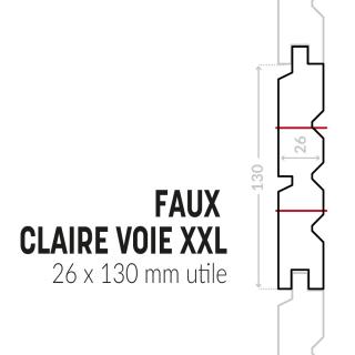 Bardage bois avec profil faux claire voie xxl