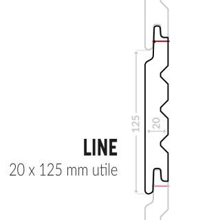 Bardage avec profil line