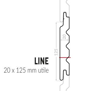 Bardage bois avec profil Line