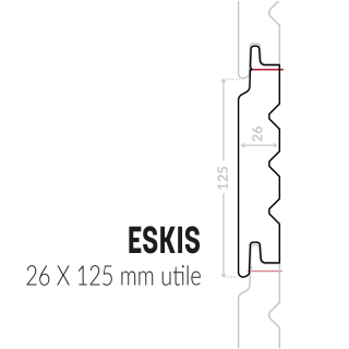 Bardage avec profil Eskis