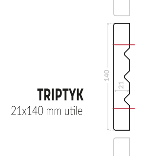Bardage bois avec profil Triptyk 21x140