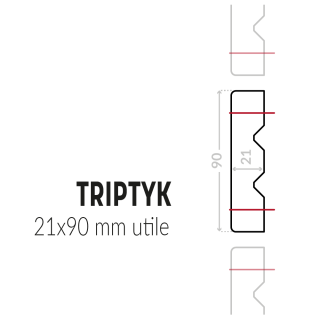 Bardage avec profil Triptyk 21x90