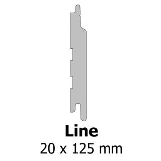 Profil bardage bois Line 20x125